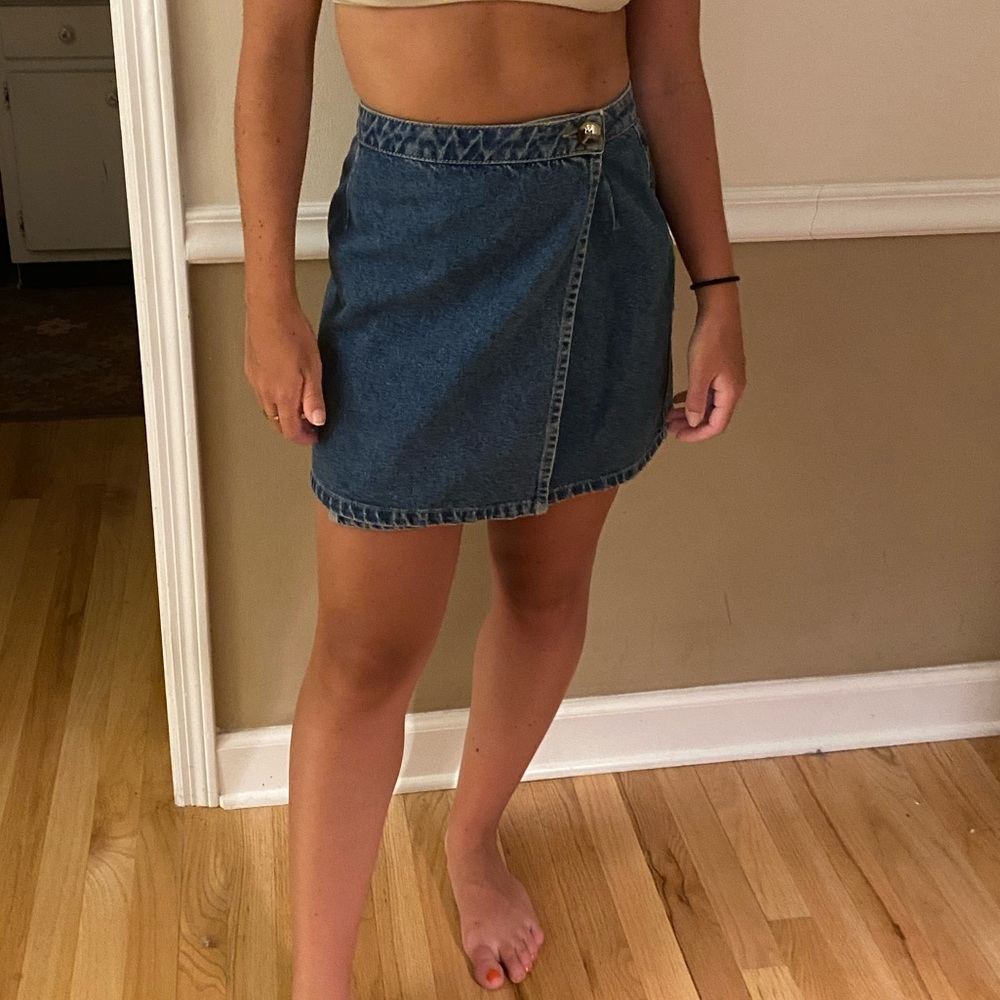 NWT Miss Selfridge Wrap Over denim mini skirt - Picture 4 of 4